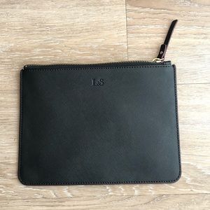 Lo & Sons Black Saffiano Leather Pouch